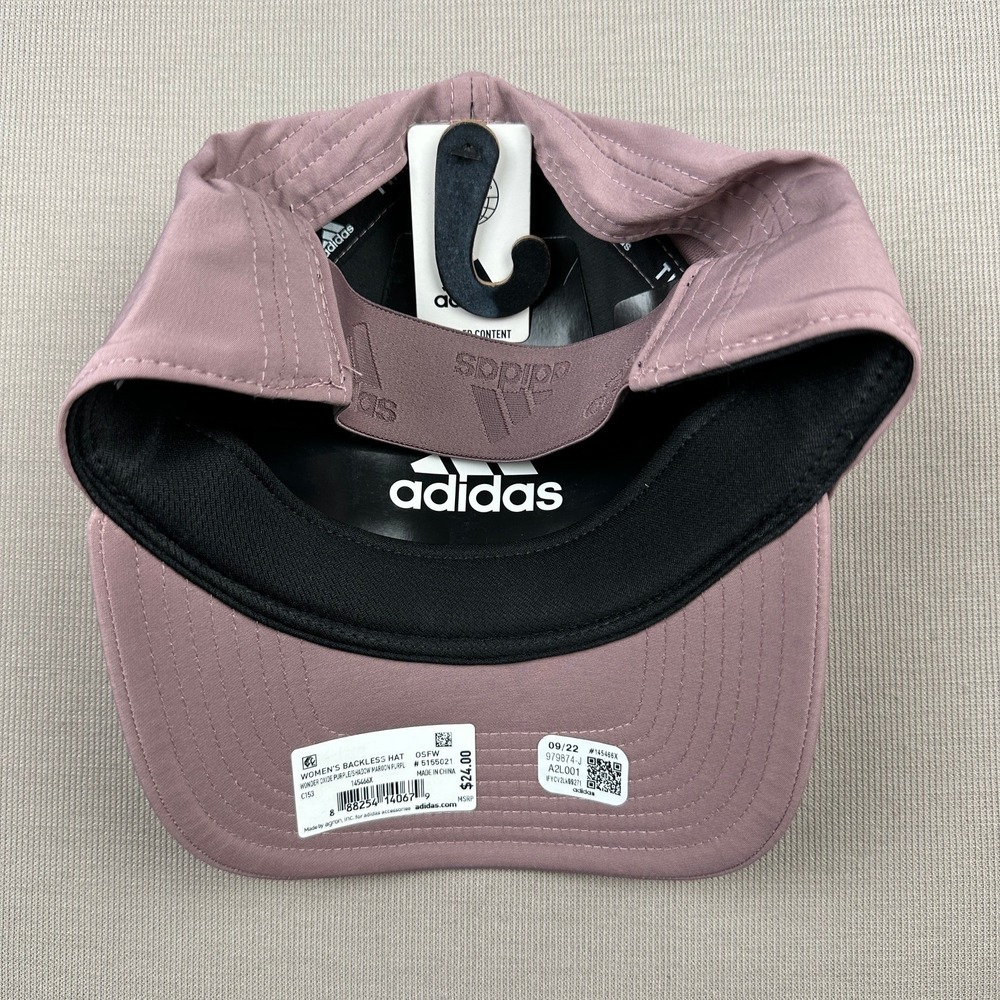 Adidas Womens Backless Hat Wonder Oxide Purple AEROREADY Ponytail Cap 5155021 - Picture 3 of 5